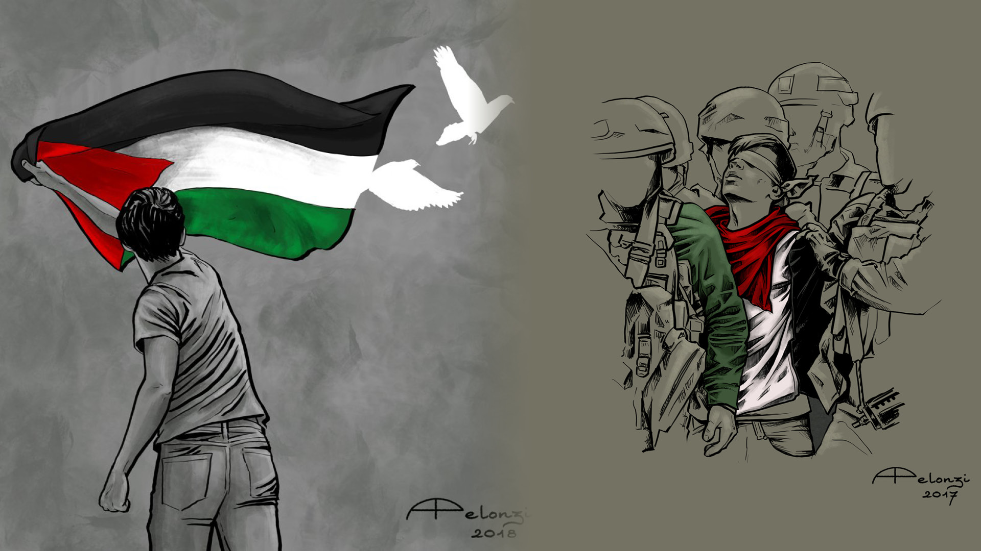 فلسطين بريشة فنانين من العالم