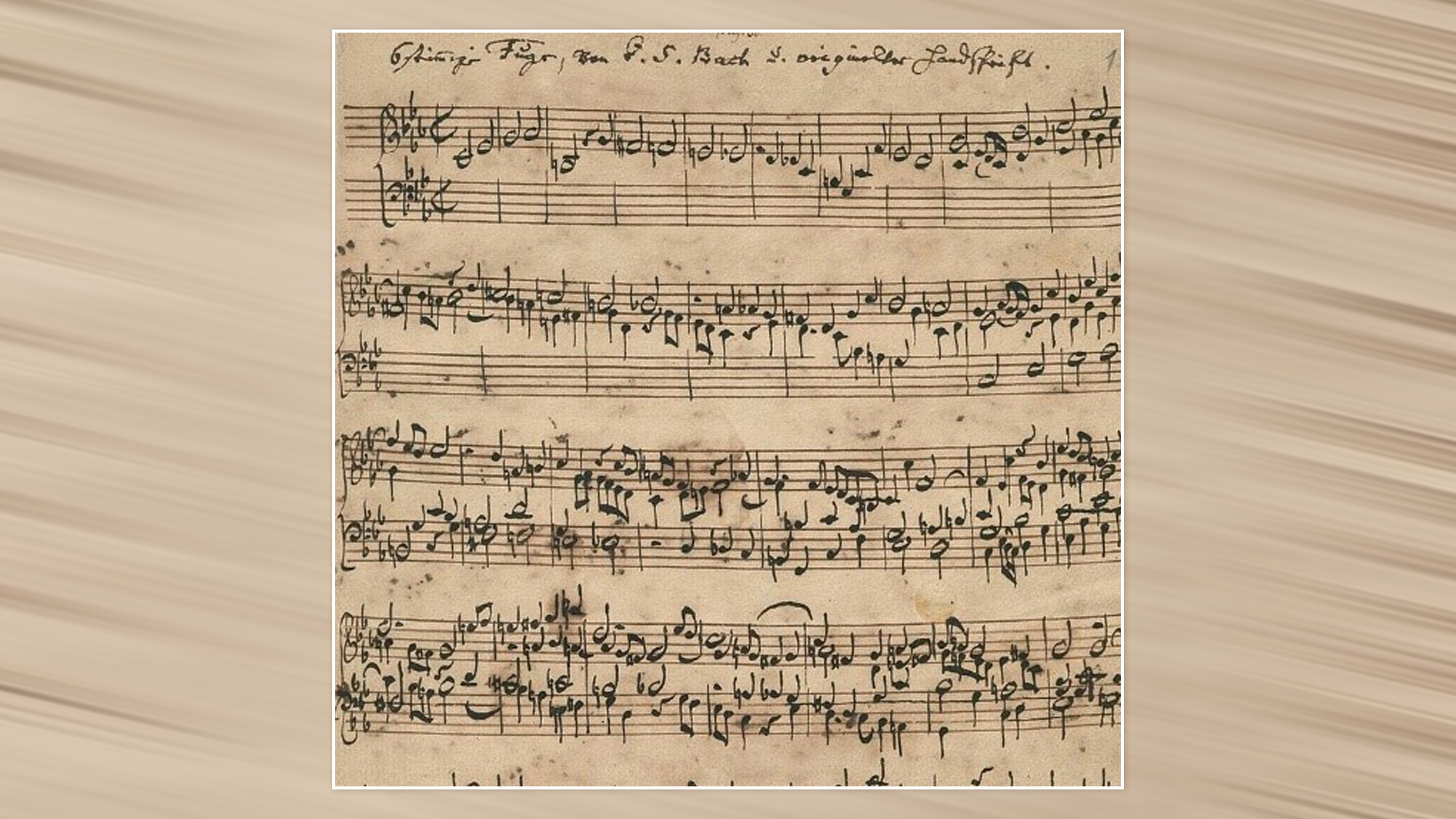 الصفحة الأولى من مخطوطة ""Ricercar a 6" BWV 1079"