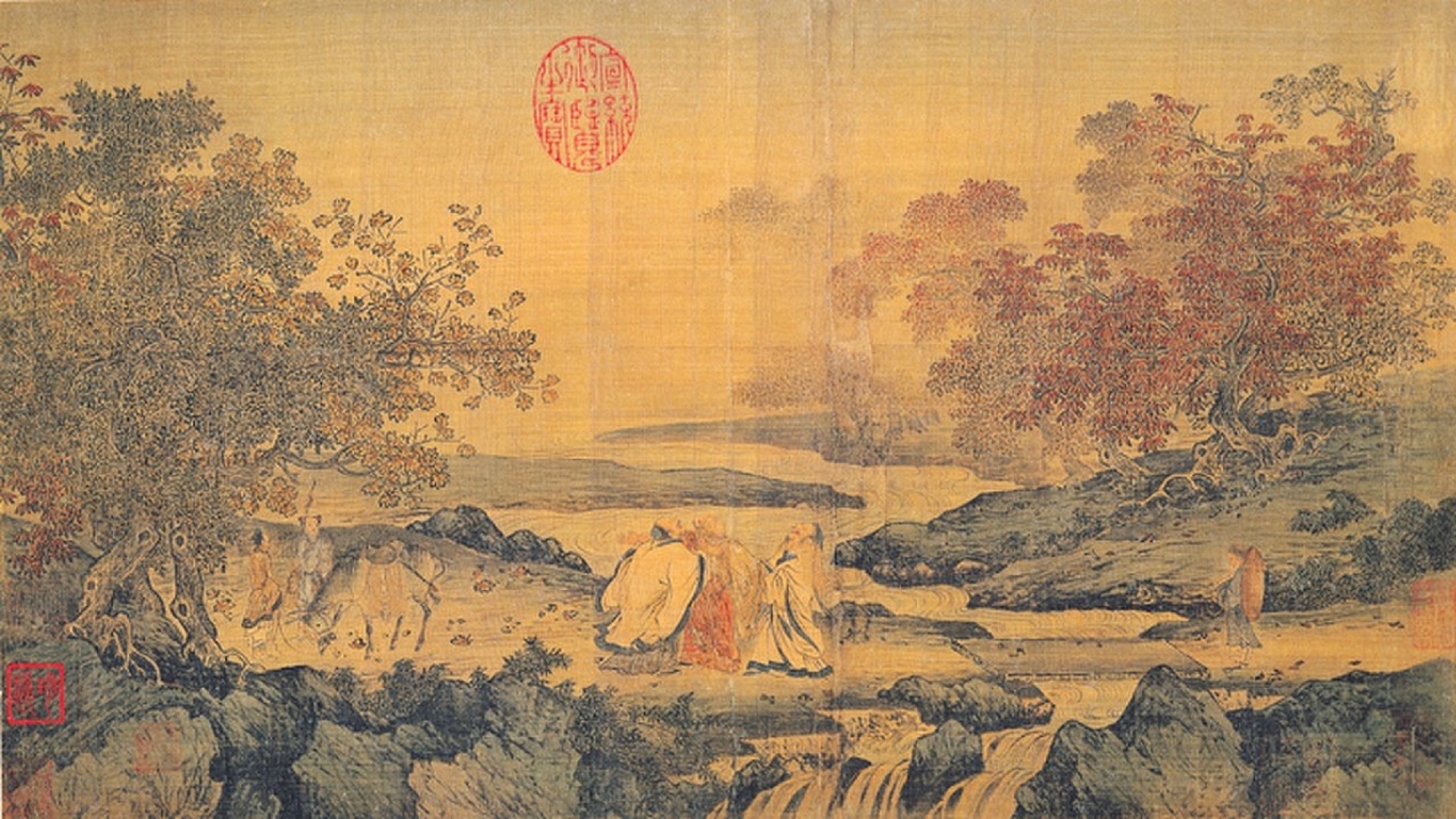 منظر صيني طاوي تقليدي